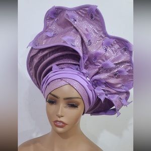 Designer Hat - Rare Elegant Classy One Of A Kind Hand Made Auto Gele - NWOT